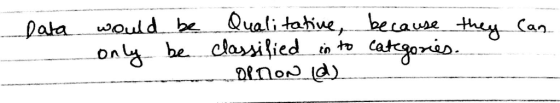 paka ouldbeQualitakue, becausethey Can on be clasified categonio DRnoN id)