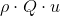 \rho \cdot Q\cdot u