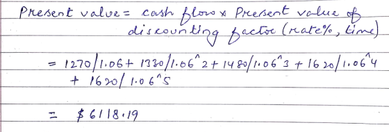 Present valve= Cash bLwx present votuu 在11 18:19