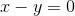 r - y=0