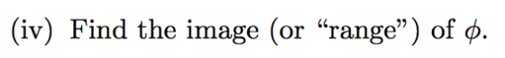 (iv) Find the image (or range) of d.