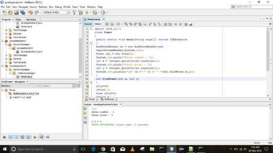 JavaApplication4 - NetBeans IDE 8.2 File Edit View Navigate Source Refactor Run Debug Profile Team Tools Window Help Seardh (