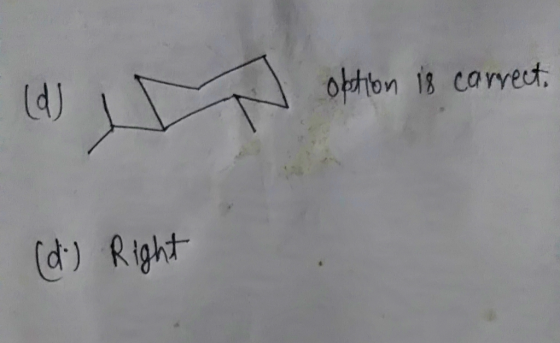 (d) I option is correct, (d) Right