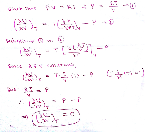 Given that, PV = RT → P Snce Con an