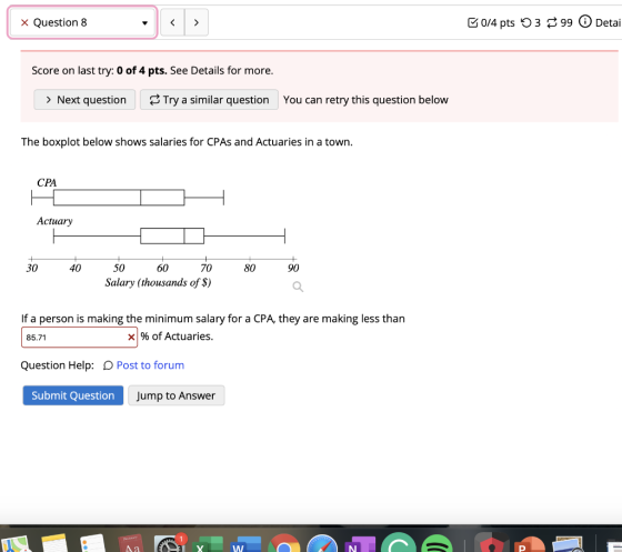 x Question 8 > 0/4 pts 399 Detai Score on last try: 0 of 4 pts. See Details for more. > Next question Try a similar question