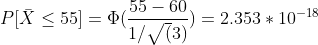 55 - 60 PLX < 55) = 147,0) = 2.353 * 10-1