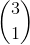 \binom{3}{1}
