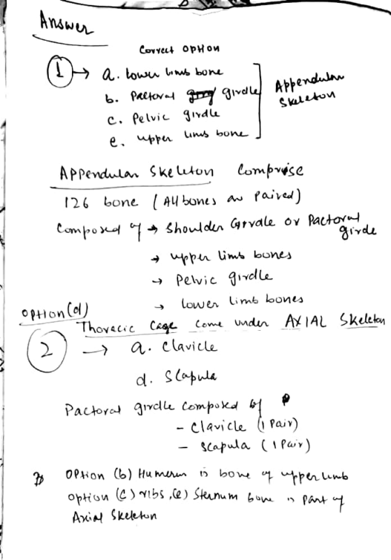 Answer Appendular Covyet OPHON a. lown bonus bone , b. Paltoral gury girdle c. Pelvic girdle T e upper uns bone ] Skeleton gi