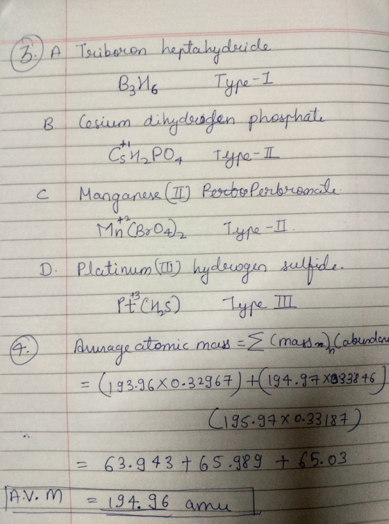 (3.) A Triboron heptahydride - Bato Type-I B Cesium dihydrogen phosphate C5H₂PO4 Type II Manganese (I) Peterperbrancele Mn (B