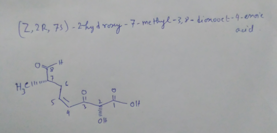 (2, 2R, 75)-2-hydrosy 7-methyl-3,80 dionooet-4-encie acid Olt