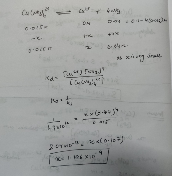 h) ج وہ ہا + م OM 0.015 - px 0.04 0.1-460.015) +420. 3.0.04. as xis very small x 0.015 kd= [c4 24] [Nuagh لی مین C kartet 2x6