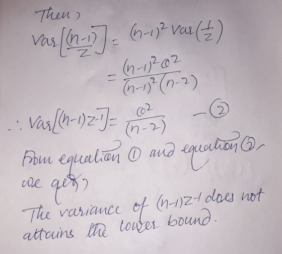 Then, var a (12) (n-172 var (2) - - a (n-1)(n-1) .: Var ((n-1)==] 02 (1-2) Pom equalian 0 and equation qesh The variance of (