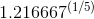1.216667(15)