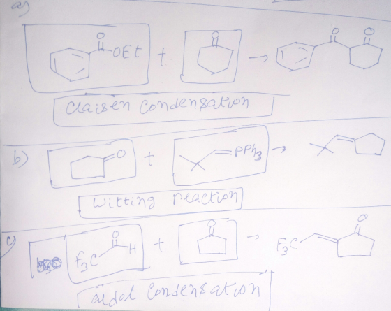 Claisen condensation Witting reaction, el del Condensation