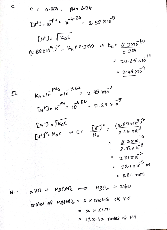 с. се о, 2 , н: 4.54 - 54 jo = 2,88 x 10 үн. [ht] = 1 [+]: [ка с <a Сб. 339) эка: &•3х10 -fo О, 33y (2.&& x69) -10 7 24, 85х1