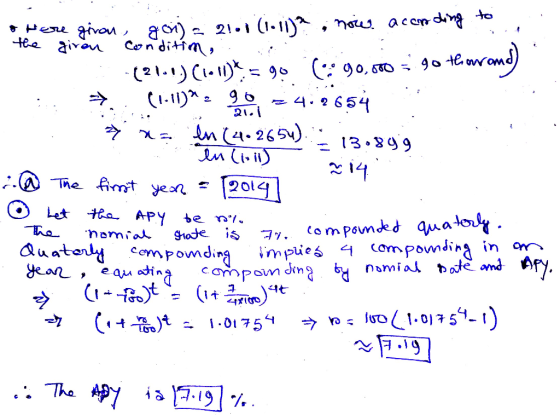 to 21.1 o here given g01) = 21.1 (1-11)? i noies. acono ding the given condition, (21.4)(1-10), = 90 (0 : 90,000 = go there t