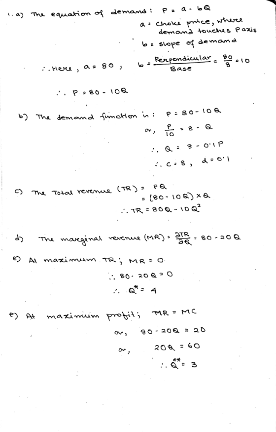 demoma touesPazis bz Slope demand Perpendicular go Base The dem c) The To-ai reveme (TR)a P TR # 80Q-106] (MR). 3TR or 犬