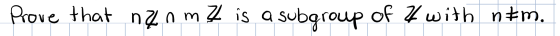 Prove that nenmis is a subgroup of 7 with nam.
