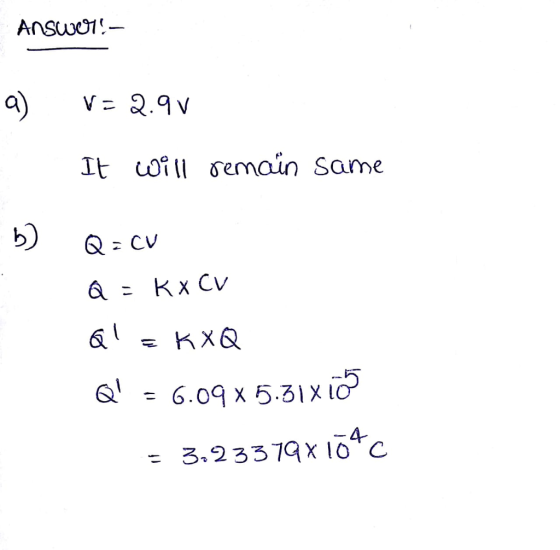 a V-2.9 v cd It semain Same b) G/ = 6.09 x 5.31 x 1 4-