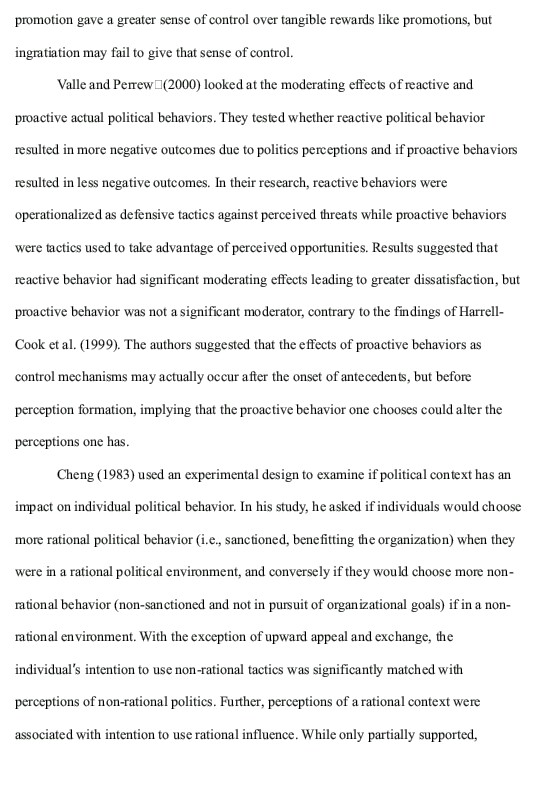 promotion gave a greater sense of control over tangible rewards like promotions, but ingratiation may fail to give that sense