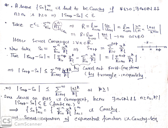 neno lo Take وا lim Unh ele foon A seque { snforme of lace to be Cauchy if #69057 no CAN bt 3 þ20 =) lSnap -Sn 1 < E R= lim