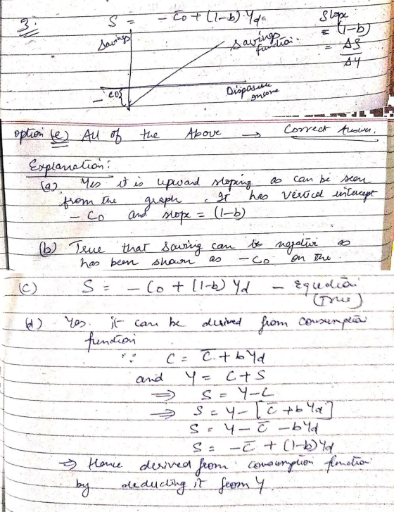 - cottlob do Slope 7 & AS sang - cos Usposabte Disposable home oncome 4 option se) All of the above Correct twower, Explanati