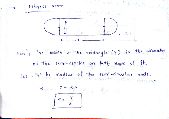 Fitness com Hlere th of the rectangte Cr) is the diamckey of Hh semccleson both ends ot it js Ihe diameter let - 2 rf