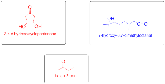 он но он 3,4-dihydroxycyclopentanone 7-hydroxy-3,7-dimethyloctanal butan-2-one