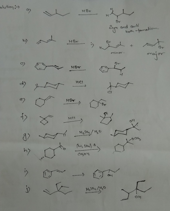 olution : HBr Br syn and anti I both formation HBr minor. minor. major HBY нс lat, sou] A my crto Belisar os olhos соң iso- E