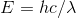 E = hc