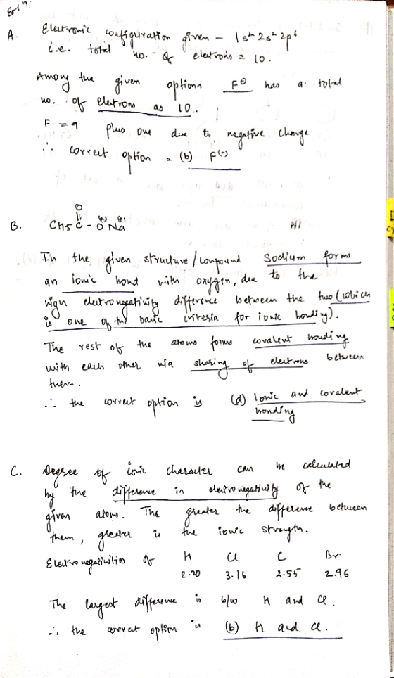a Electronic Electronic Coulsoura configuration given - 1st 2s²2pf i e. total no. of electrons a 10. Among the given options
