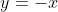 y = -2