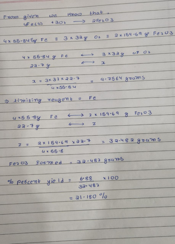 From given ЧFeC6 we know + 3O2 — that 3 Fe2O3 Чx 55-8ч Sey Fe 3 3х за g 0 2 x 154 -64 Fe2O3 + —» зxзaя от от чx 56-8ч я Fe да