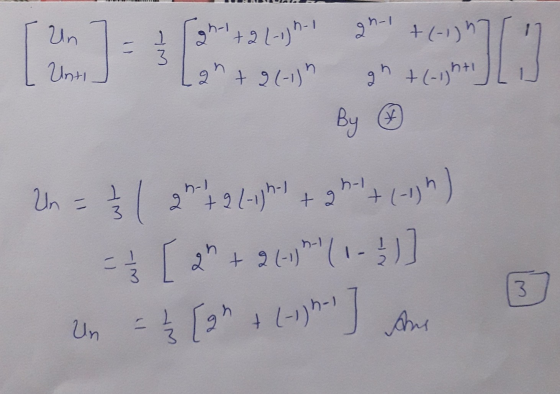 n-1 Un - +221) gn-1 +(-1) ) 3 OU Unti inti 2 + 9(-1) ghtlight By * Un = 1/3 1 2 1 2 1-ight + g h + (-1) h) [ 2 +26*(1-1)]