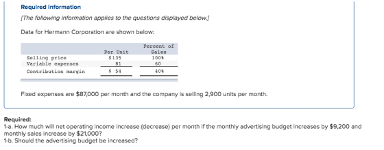 Required information [The following information applies to the questions displayed below.] Data for Hermann Corporation are s