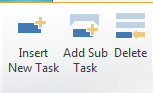 Insert Add Sub Delete New Task Task