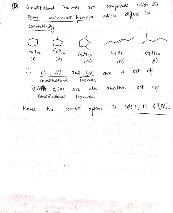 Colla C6H12 Gliy Constitutional to mes are compounds with the same molector formular which differs in connectivity o z nem i