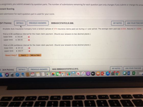 assignment, you submit answers by question parts. The number of submissions remaining for each question part only changes if