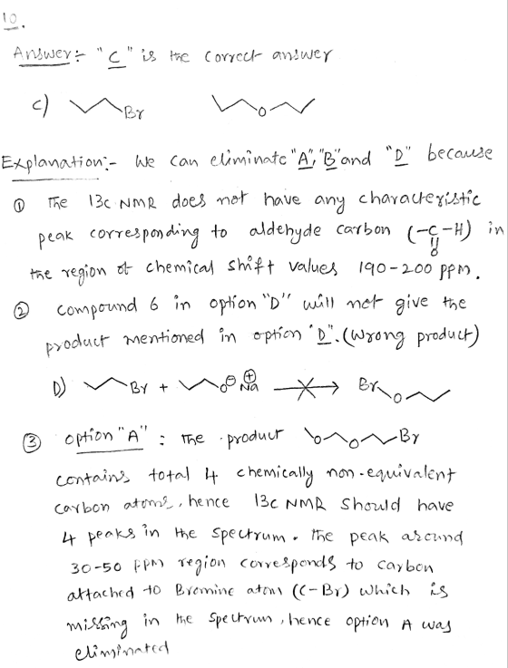 Answer: C is the correct answer pa K coi 11 1. c) u Br how Explanation - We can eliminate A, Band D because 0 The 130