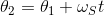\theta_2=\theta_1+\omega_{S}t