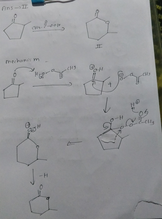 Ans - II olt CH3- II mechanism a CH3 l Hora - CH3 -CH3