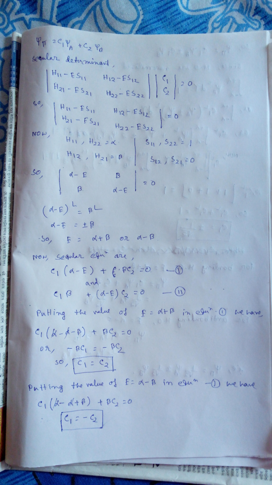 H12 - ES12 YP 2C, Y +, Yo secular determinant, HI-ESI H12-ES 12 Ile 1 H₂1-ES₂1 Haz - ES22 112 so, Hu-ES, HIRTES,2 l 1 H₂1-ES2