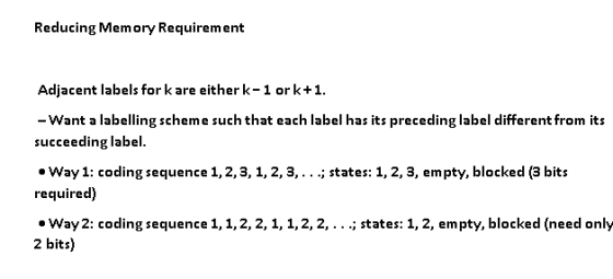 Reducing Memory Requirement Adjacent labels for k are either k-1 ork+1. - Want a labelling scheme such that each label has it