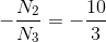 -\frac{N_2}{N_3}=-\frac{10}{3}
