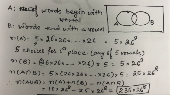 How Many 10 letter words Using The 26 letter Alphabet Either Begin Or 