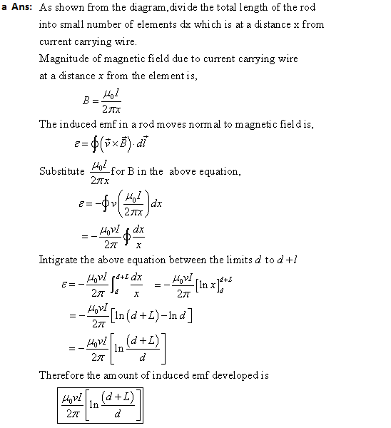 a Ans: As shown from the diagram,divide the total length of the rod into small number of elements dx which is at a di stance