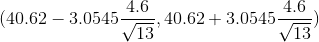 (40.62 -3.0545 40.62 + 3.05.45 4 ) 13