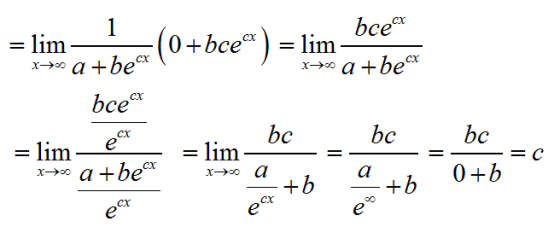 = bcecx =lim (0+bcec ) = lim x+ a + becx x= a + becx bce* e bc bc = lim lim x+ a + becx CX bc = =C x>0 a 0+ b + b +6 - еех e