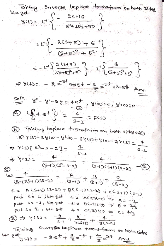 -{: as { } } -t{Sito mes 2 25+ estsinst Ans. A CS+10 (8-2) + BestCS-2) a ces+12 (54) Taking: Inverse. Loeplace foransforms on