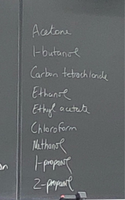 Aatons butanR Carbon tetach londe Ethenre Ethyk autat Chloro form MuthonsR 2-Papart
